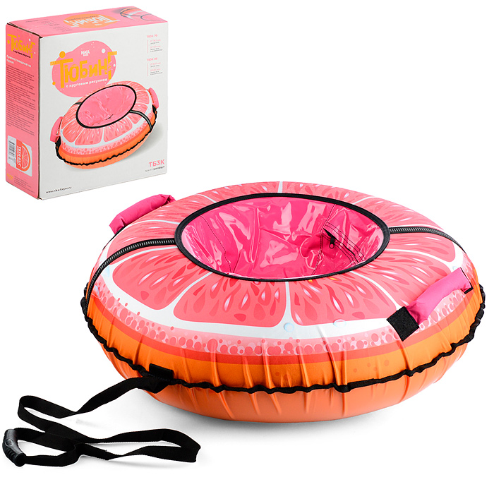Игрушка. Тюбинг с круговым дизайном 85см (грейпфрут) Игрушка. Тюбинг с круговым дизайном 85см (грейпфрут)