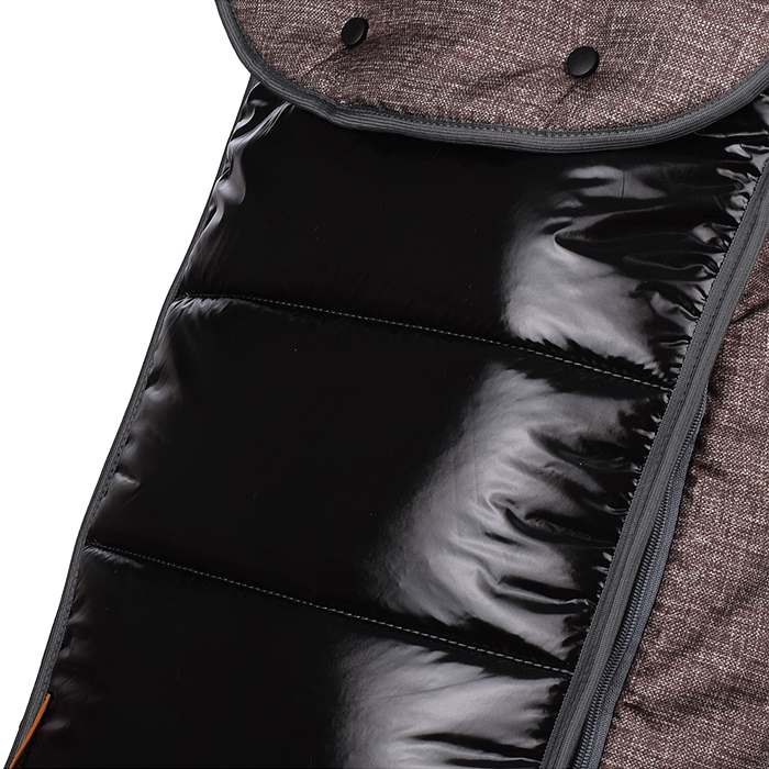 Санки-коляска "Glory gloss" (лён коричневый крупный) 