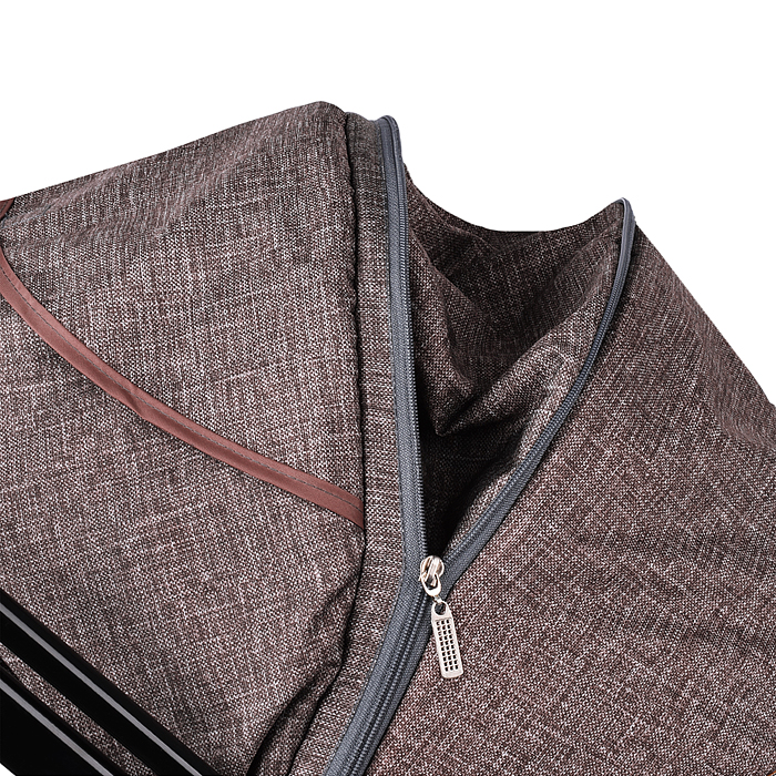 Санки-коляска "Glory gloss" (лён коричневый крупный) 