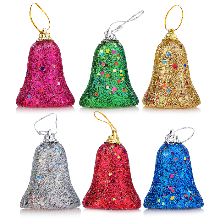 Набор новогодних украшений S1002 "Колокольчики" в пакете