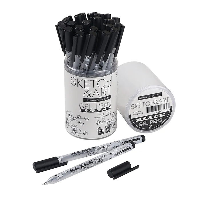 Ручка Sketch&Art "UniWrite.BLACK"  гелевая, 0.5 мм, черная