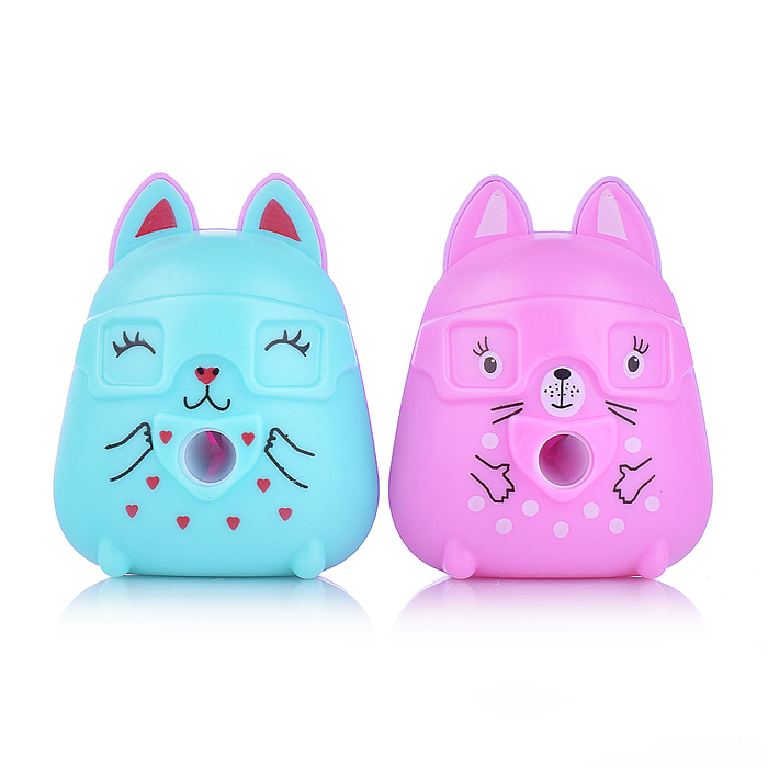 Фото к товару Точилка с контейнером, 1 отверстие "Funsharp. розовый котик", 2 цвета Точилка с контейнером, 1 отверстие "Funsharp. розовый котик", 2 цвета