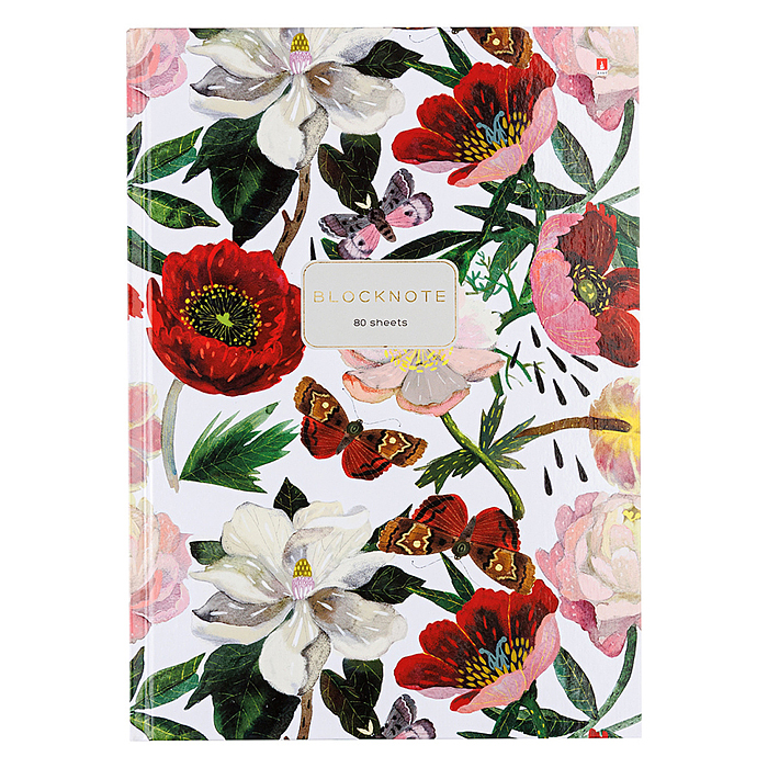 Блокнот-престиж А4 80л. "Пионы"