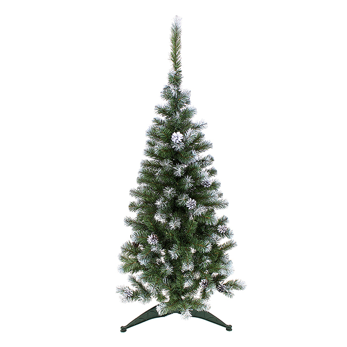 Ель искусственная "Амурская" зеленая заснеженная с шишками 1,5 м Ель искусственная "Амурская" зеленая заснеженная с шишками 1,5 м