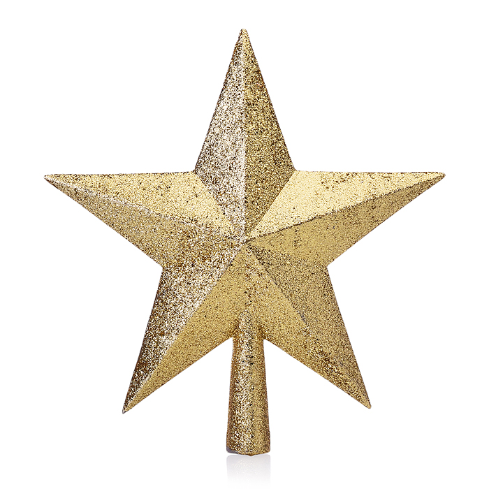 Новогоднее украшение S2266 "Звезда" (20*18 см) в пакете (золотой)