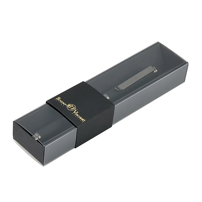 Ручка в футляре "Venezia Pragmatico" 1,0 мм, синяя (черный корпус, черная коробка)