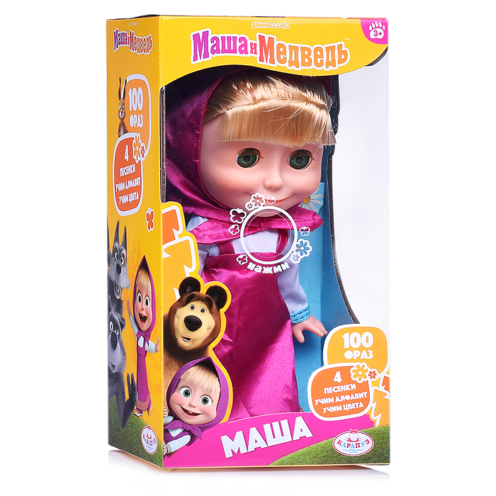 Фото к товару Кукла Маша 25 см, "Маша и Медведь" (озвуч,) в коробке Кукла Маша 25 см, "Маша и Медведь" (озвуч,) в коробке