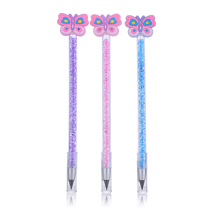 Карандаш вечный "Бабочки" с кристаллами