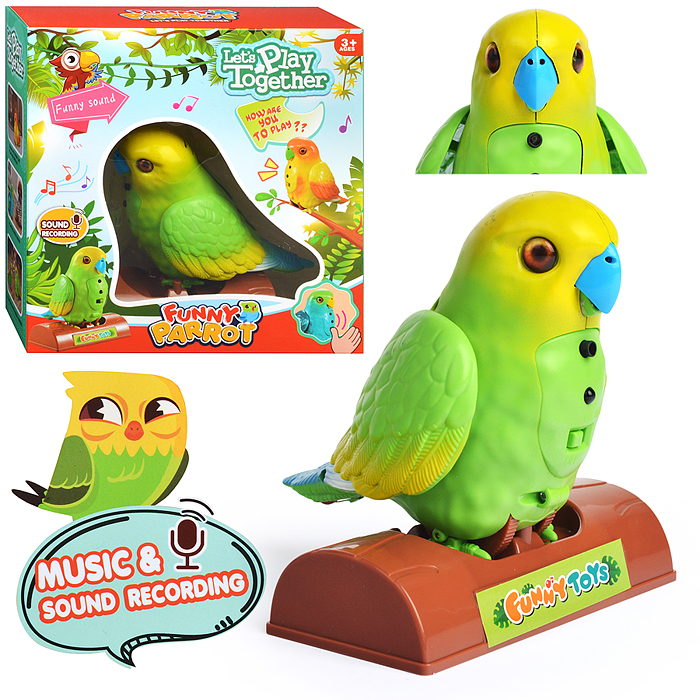Птичка TT8005 "Попугай Кеша" в коробке Птичка TT8005 "Попугай Кеша" в коробке