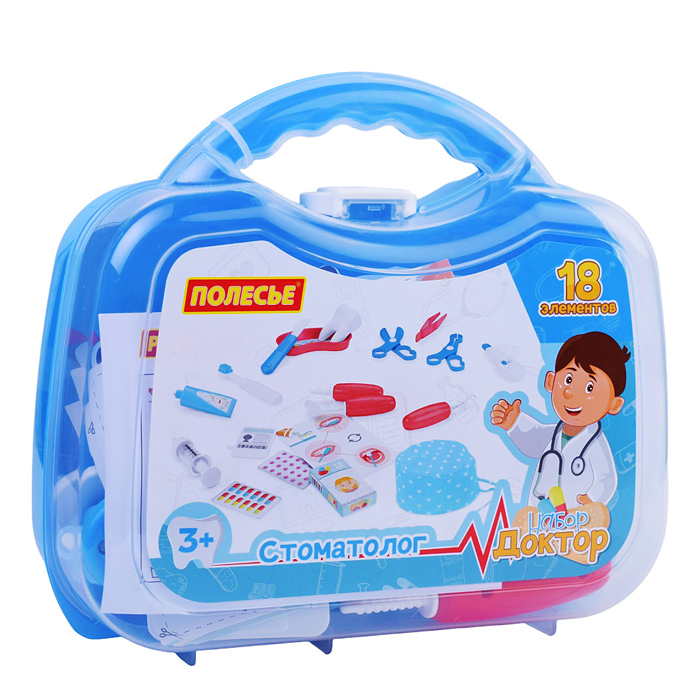 Фото к товару Набор "Доктор" №22 "Стоматолог" (18 элементов) (в чемоданчике малом) Набор "Доктор" №22 "Стоматолог" (18 элементов) (в чемоданчике малом)