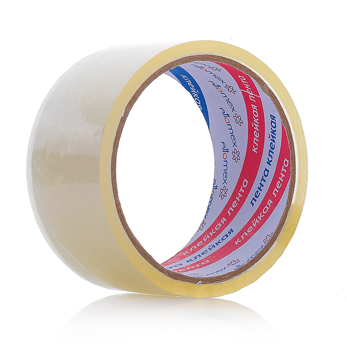 Клейкая лента упаковочная "Attomex" прозрачная, 38 мкм, 48 ммx32 м, реальная намотка, картонная втул