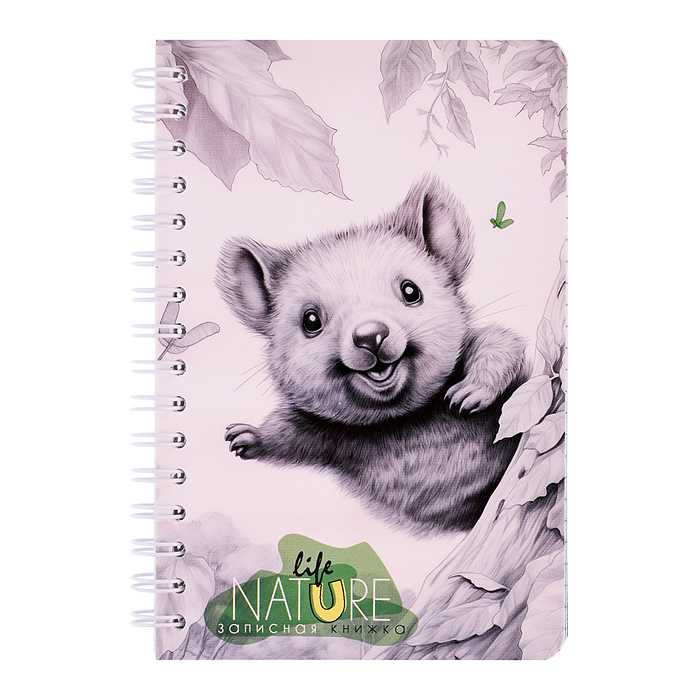 Записная книжка - перевертыш А6 на гребне 80л. "Милота"