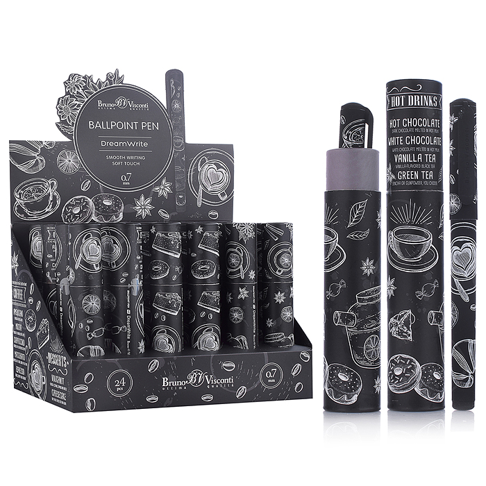 Ручка "DreamWrite. "Caffè nero" шариковая 0.7 мм, синяя, 3 вида