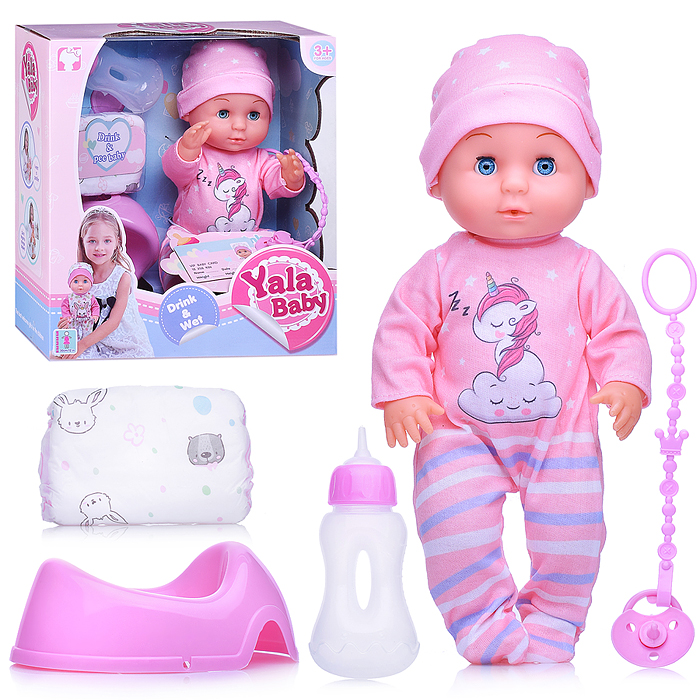 Пупс YL2430L-O "Света" (пьет, писает) с аксессуарами, в коробке