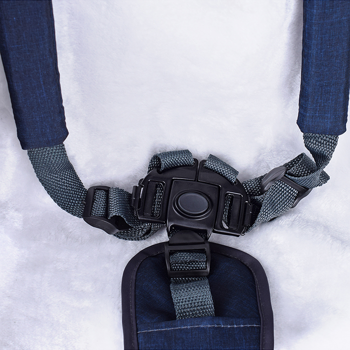 Санки-коляска "Glory gloss" (лён тёмно-синий) 