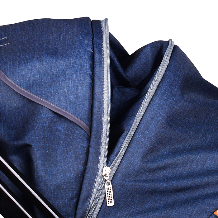 Санки-коляска "Glory gloss" (лён тёмно-синий) 