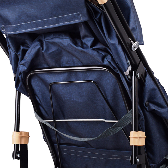 Санки-коляска "Glory gloss" (лён тёмно-синий) 