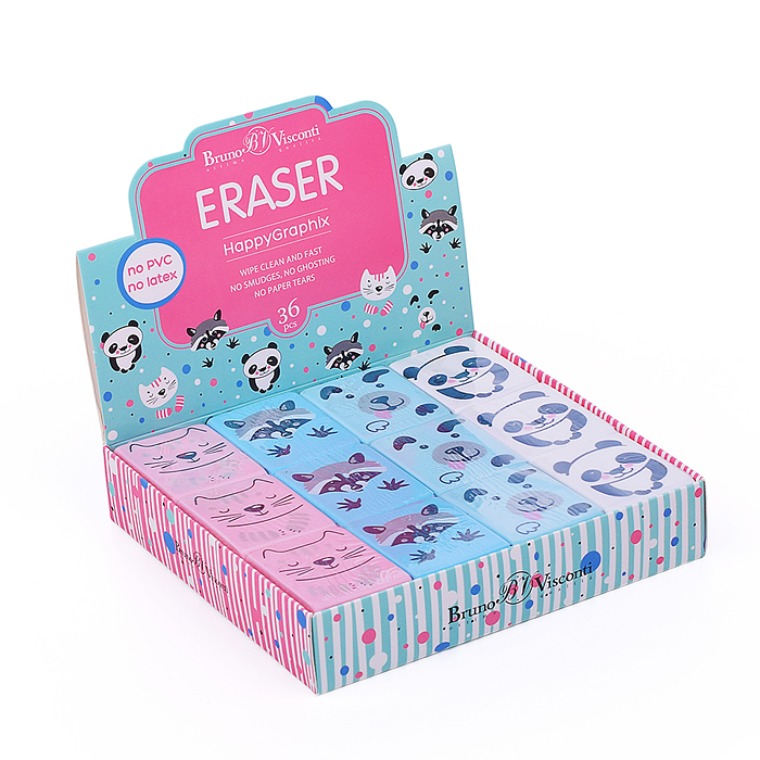 Фото к товару Ластик "HappyGraphix. Милашки-мордашки", 4 цвета Ластик "HappyGraphix. Милашки-мордашки", 4 цвета