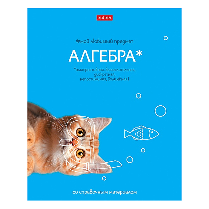 Тетрадь 48л клетка "Мой любимый предмет" Алгебра, А5 на скобе. Soft-touch Тетрадь 48л клетка "Мой любимый предмет" Алгебра, А5 на скобе. Soft-touch