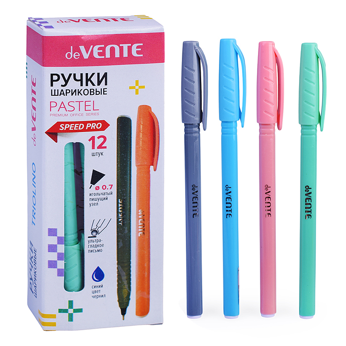 Ручка шариковая "Triolino Pastel" серия Speed Pro, d=0,7 мм, ультра гладкое письмо, чернила