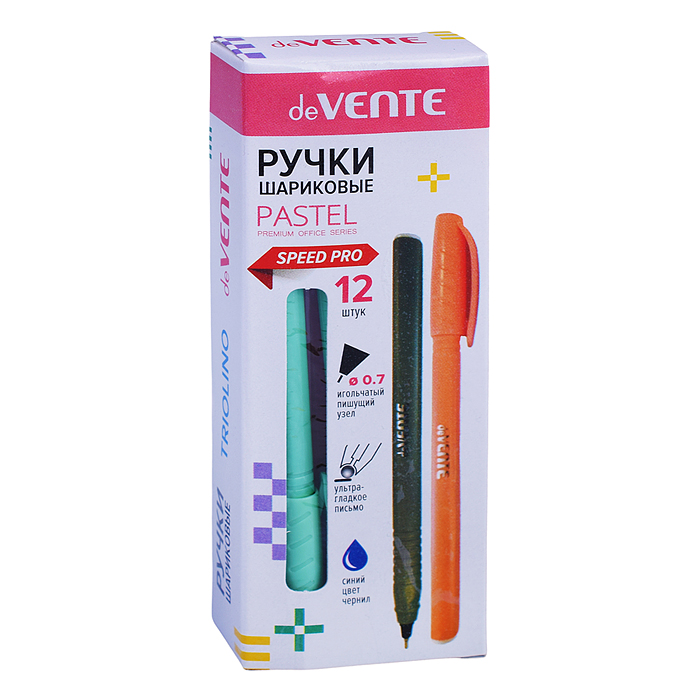 Ручка шариковая "Triolino Pastel" серия Speed Pro, d=0,7 мм, ультра гладкое письмо, чернила