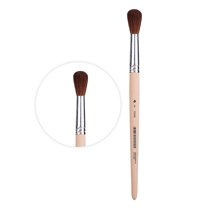 Кисть из волоса пони круглая №9 Кисть из волоса пони круглая №9