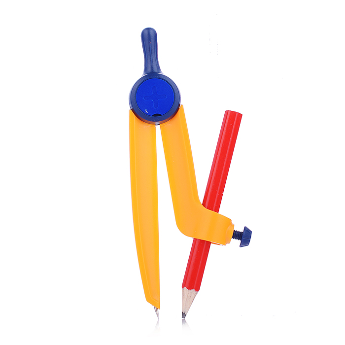 Циркуль пластмасс. с карандашом (козья ножка) оранжевый Циркуль пластмасс. с карандашом (козья ножка) оранжевый