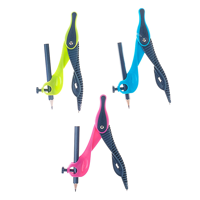Циркуль пластик с держателем "KID'Z" карандаш в компл., с безопасной иглой Циркуль пластик с держателем "KID'Z" карандаш в компл., с безопасной иглой