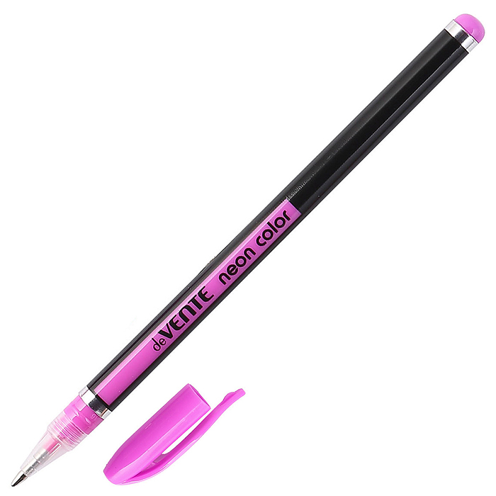 Набор ручек гелевых "Neon Black" 24 цвета, d=1 мм, черный корпус с цветными полосами, сменн