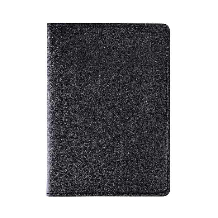 Обложка для паспорта "Casual" 10x14 см, искусственная кожа, отстрочка, 2 отделения для визиток, черн
