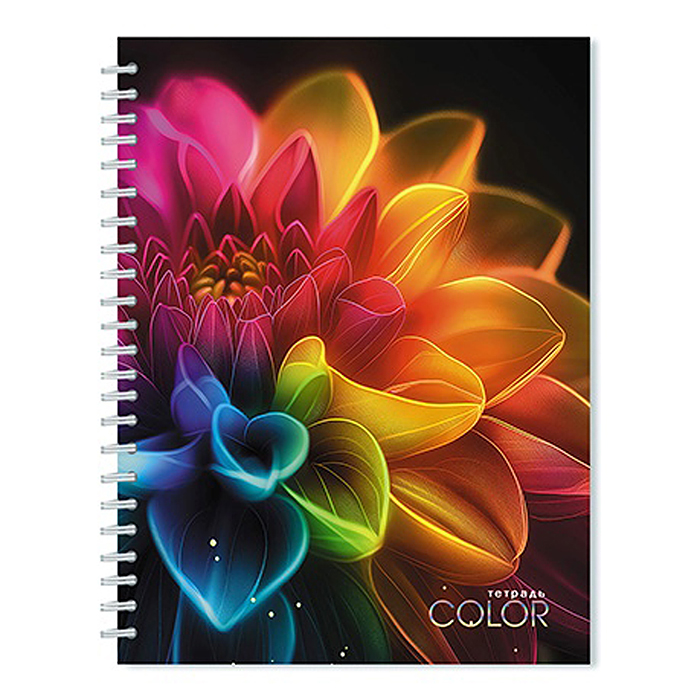 Тетрадь 80л. на гребне "Яркий цветок" Тетрадь 80л. на гребне "Яркий цветок"