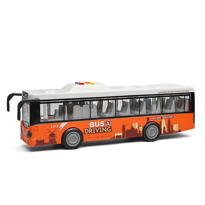 Фото к товару Автобус JS120A "Экскурсионный" (свет, звук) в коробке (оранжевый) Автобус JS120A "Экскурсионный" (свет, звук) в коробке (оранжевый)