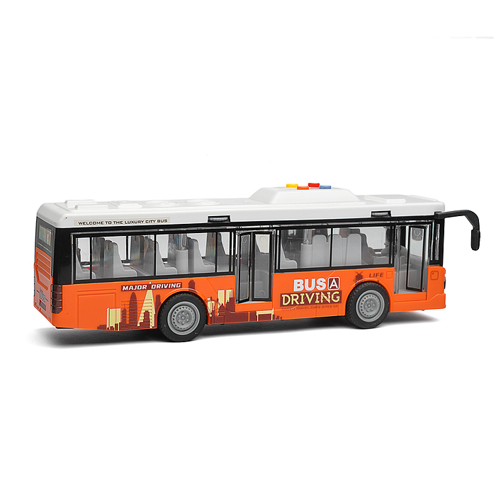 Фото к товару Автобус JS120A "Экскурсионный" (свет, звук) в коробке (оранжевый) Автобус JS120A "Экскурсионный" (свет, звук) в коробке (оранжевый)