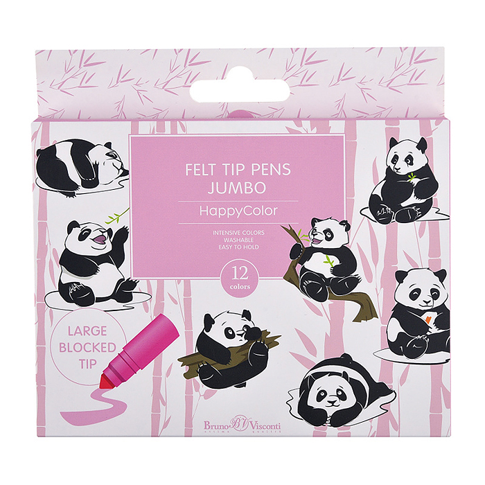 Фломастеры Jumbo (Антивандальные) "Happycolor" 12 цв. Фломастеры Jumbo (Антивандальные) "Happycolor" 12 цв.