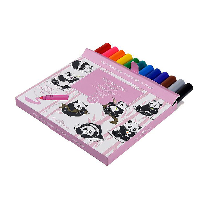 Фото к товару Фломастеры Jumbo (Антивандальные) "Happycolor" 12 цв. Фломастеры Jumbo (Антивандальные) "Happycolor" 12 цв.