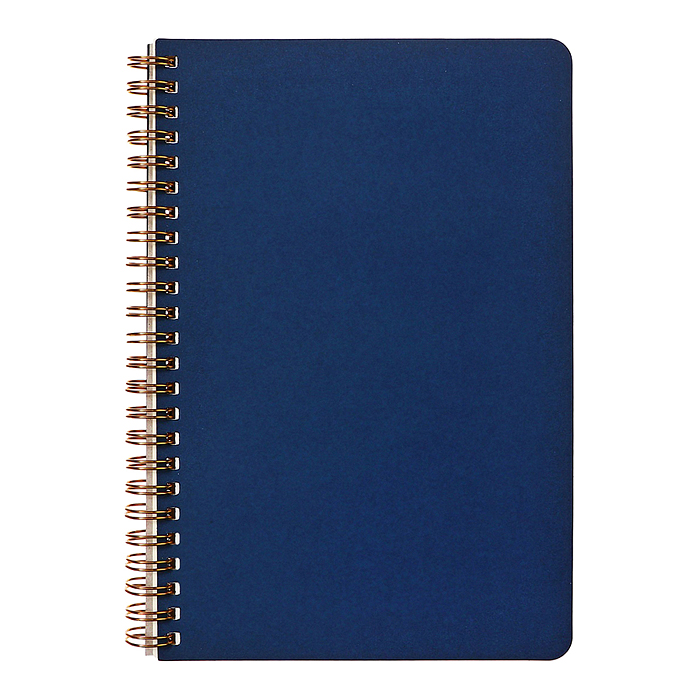 Бизнес тетрадь А5, на гребне "Pragmatic" 60л, темно-синий, клетка