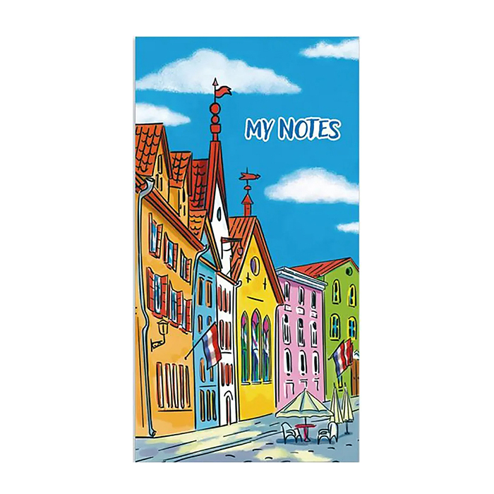 Блокнот 64л. "Уютный город" для заметок, списка дел и покупок "Мои записи" 190х100мм Блокнот 64л. "Уютный город" для заметок, списка дел и покупок "Мои записи" 190х100мм