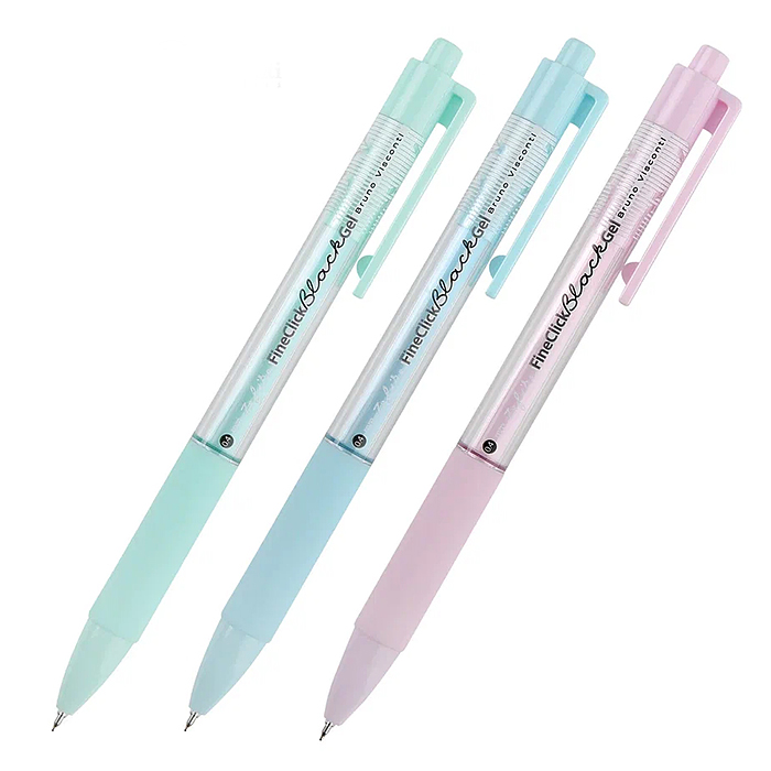 Ручка "FineClick.Zefir" гелевая, автоматическая, 0.4 мм, черный