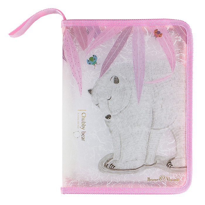 Фото к товару Папка на молнии, с окантовкой "Белая медведица", А5, 2 вида Папка на молнии, с окантовкой "Белая медведица", А5, 2 вида