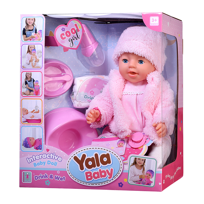 Пупс BL241A "Мила" (пьет, писает) с аксессуарами, в коробке