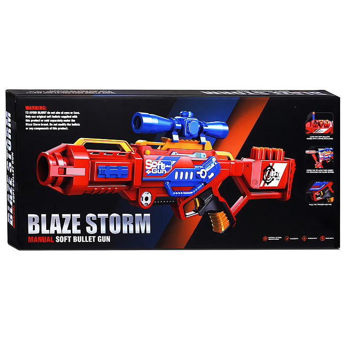 Бластер 7068 "Нападение" с мягкими пулями, в коробке