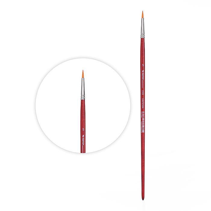 Кисть из синтетического волоса круглая №5                     