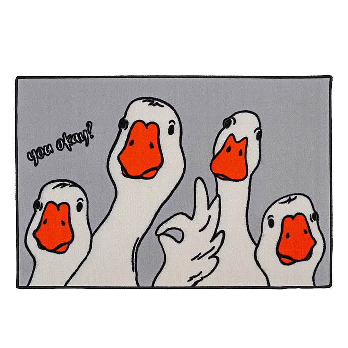 Ковер "Гусь" дет. 1х1,5 прямоугольный, светло-серый