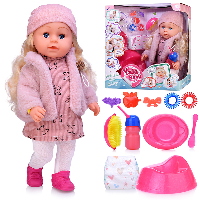 Кукла BLS024J "Виктория" (пьет, писает, слезы) с аксессуарами, в коробке