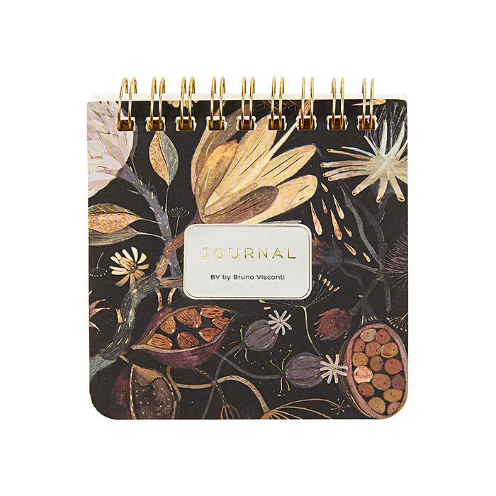 Блокнот "Pocket journal" 90 х 90 мм, 60 л, на гребне "Ночные цветы"