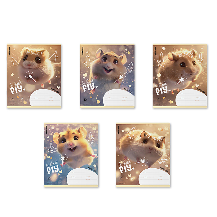 Фото к товару Тетрадь 12л. клетка "Fluffy" Тетрадь 12л. клетка "Fluffy"