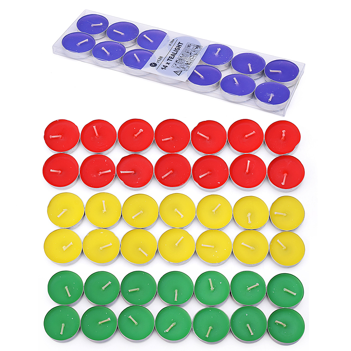 Набор свечей восковых 00-7071 (14шт х 3,5*1см)