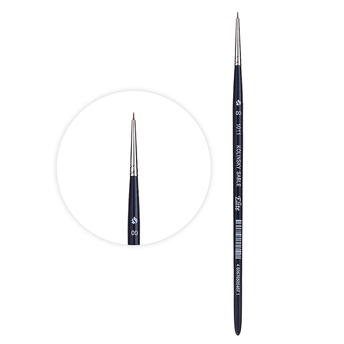 Кисть из волоса колонка круглая №00                          