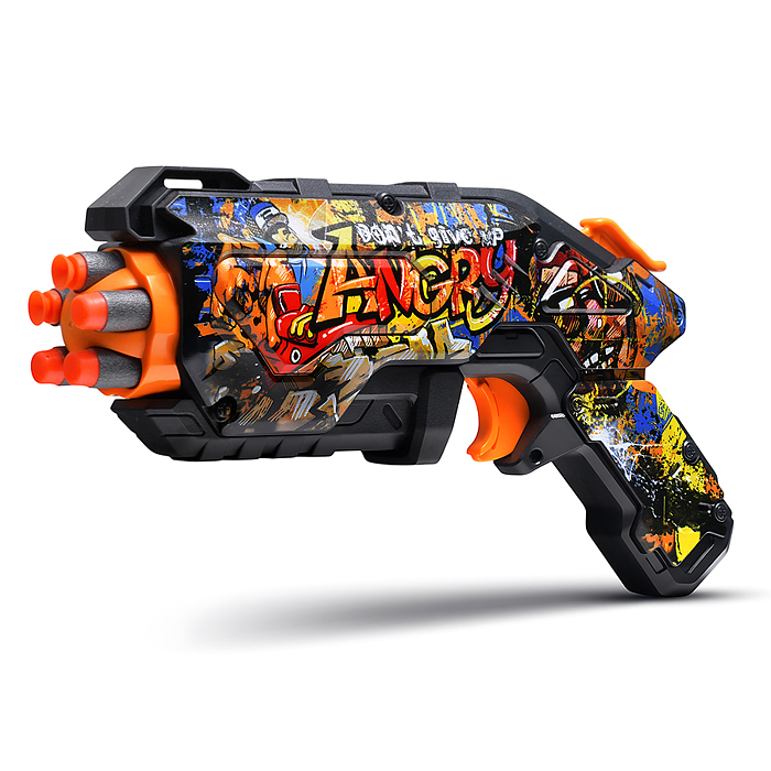 Бластер ZC7203 "Графити" с мягкими пулями, в коробке