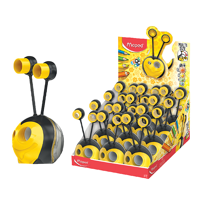 Точилка для четырех размеров карандашей "Croc croc universal" два отверстия, с контейнером, в 